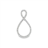 JT ESTATE 14K White Gold Natural Diamonds Contemporary Pendant
