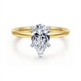 14K Yellow And White Gold 'Cari' Hidden Halo Pear Diamond Engagement Ring
