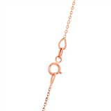 JT ESTATE 14K Rose Gold Diamond Natural Hanging Bar Necklace