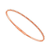 Titanium And 14K Rose Gold Flexie Diamond Bracelet