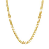 JT ESTATE 10K Yellow Gold Fancy Link X Necklace