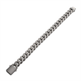 12mm Titanium Matte Finish Curb Chain Bracelet