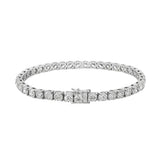 Platinum Natural Diamond Tennis Bracelet