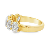 18K Yellow Gold Bold Diamond Anniversary Natural Diamonds Band