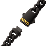 6mm Black IP Steel Matte Miami Cuban Chain Bracelet