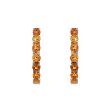 November Birthstones Sterling Silver Citrine Inside Out Earrings
