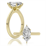 14K Yellow Gold 2.02Ct Marquise Lab Grown Diamonds Solitaire Engagement Ring