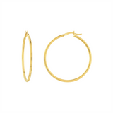 10K Yellow Gold 40mm Hoop Earrings