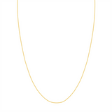 14K Yellow Gold 18 Inches Round Wheat Chain