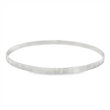 JT ESTATE Sterling Silver Plated Textured Bangle