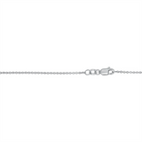 14K White Gold 18 Inch Adjustable Cable Chain