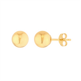 14K Yellow Gold 4mm Ball Stud Earrings