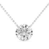 14K White Gold Lab Grown Diamonds Solitaire Necklace