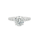 14K White Gold 2.60Ct Round Lab Grown Diamonds Classic Engagement Ring