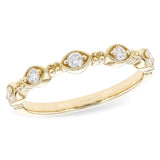 14K Yellow Gold Stackable Natural Diamonds Ring