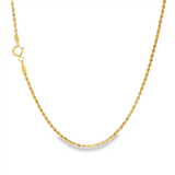 JT ESTATE 10K Yellow Gold 16 Inch Lightweight Hollow Rope Chain