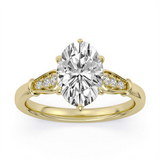 14K Yellow Gold 2.51Ct Oval Lab Grown Diamonds Classic Engagement Ring