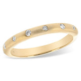 14K Yellow Gold Contemporary Natural Diamonds Band