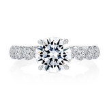14K White Gold Classic Round Diamond Engagement Ring