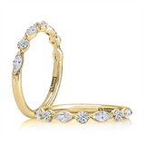 14K White Gold Modern Natural Diamonds Band