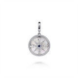 Sterling Silver Mother Of Pearl Contemporary Pendant