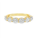 18K Yellow Gold Bold Diamond Anniversary Natural Diamonds Band