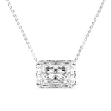 14K White Gold Lab Grown Diamonds Solitaire Necklace