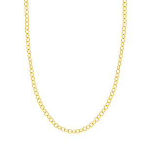 14K Yellow Gold 5.25mm Semi-Solid Rounded Link Chain