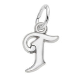Sterling Silver "T" Initial Pendant