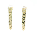 14K Yellow Gold Drop Natural Diamonds Earrings