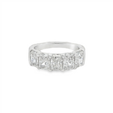 18K White Gold Bold Diamond Anniversary Natural Diamonds Band