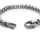 7mm Titanium Matte Finish Box Chain Bracelet