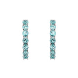 March Birthstone Sterling Silver Sky Blue Topaz Inside Out Earrings