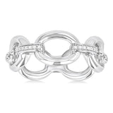 Sterling Silver Open Diamond Ring