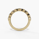 14K Yellow Gold Contemporary Natural Diamonds Band