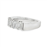18K White Gold Bold Diamond Anniversary Natural Diamonds Band
