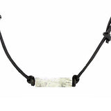 Meteorite Square Open Bar On Adjustable Leather Cord