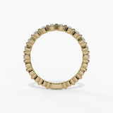 14K Yellow Gold Modern Natural Diamonds Band