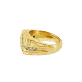 JT ESTATE  14K Yellow Gold 13Mm Channel Set Twist Band