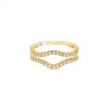 14K Yellow Gold Enhancer Natural Diamonds Band