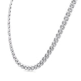 Sterling Silver Natural Diamonds Panther Link Necklace