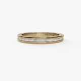 14K White Gold Baguette Natural Diamonds Band