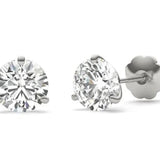14K White Gold 2.50 CTW Round Lab Grown Diamonds Stud Earrings