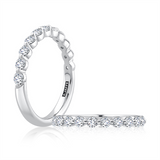 14K White Gold Modern Natural Diamonds Band