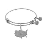 White Eco-Friendly 'Angelica' USA Bangle Bracelet