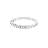 14K White Gold Classic Natural Diamonds Band