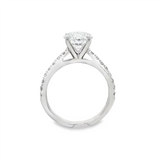 14K White Gold 2.03Ct Round Lab Grown Diamond Classic Engagement Ring