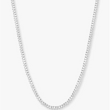 Silver Overlay 'Baby Not Your Basic' Cubic Zirconia Tennis Necklace
