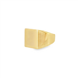 JT ESTATE 18K Yellow Gold Heavy Square Signet Ring