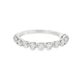 14K White Gold Modern Natural Diamonds Band